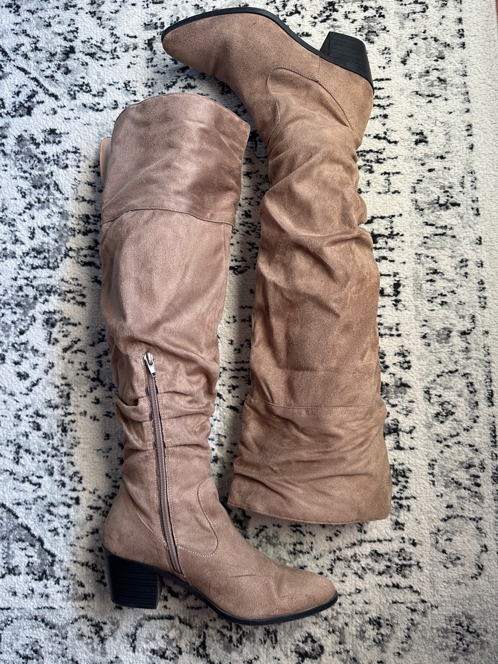 Journee Zivia Tru Comfort Women’s Taupe Over-the-Knee Boots Size 9 Mid-Calf